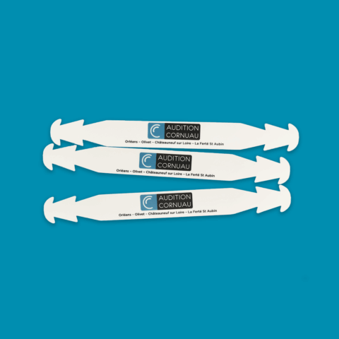 languette attache masque conçue par audition cornuau