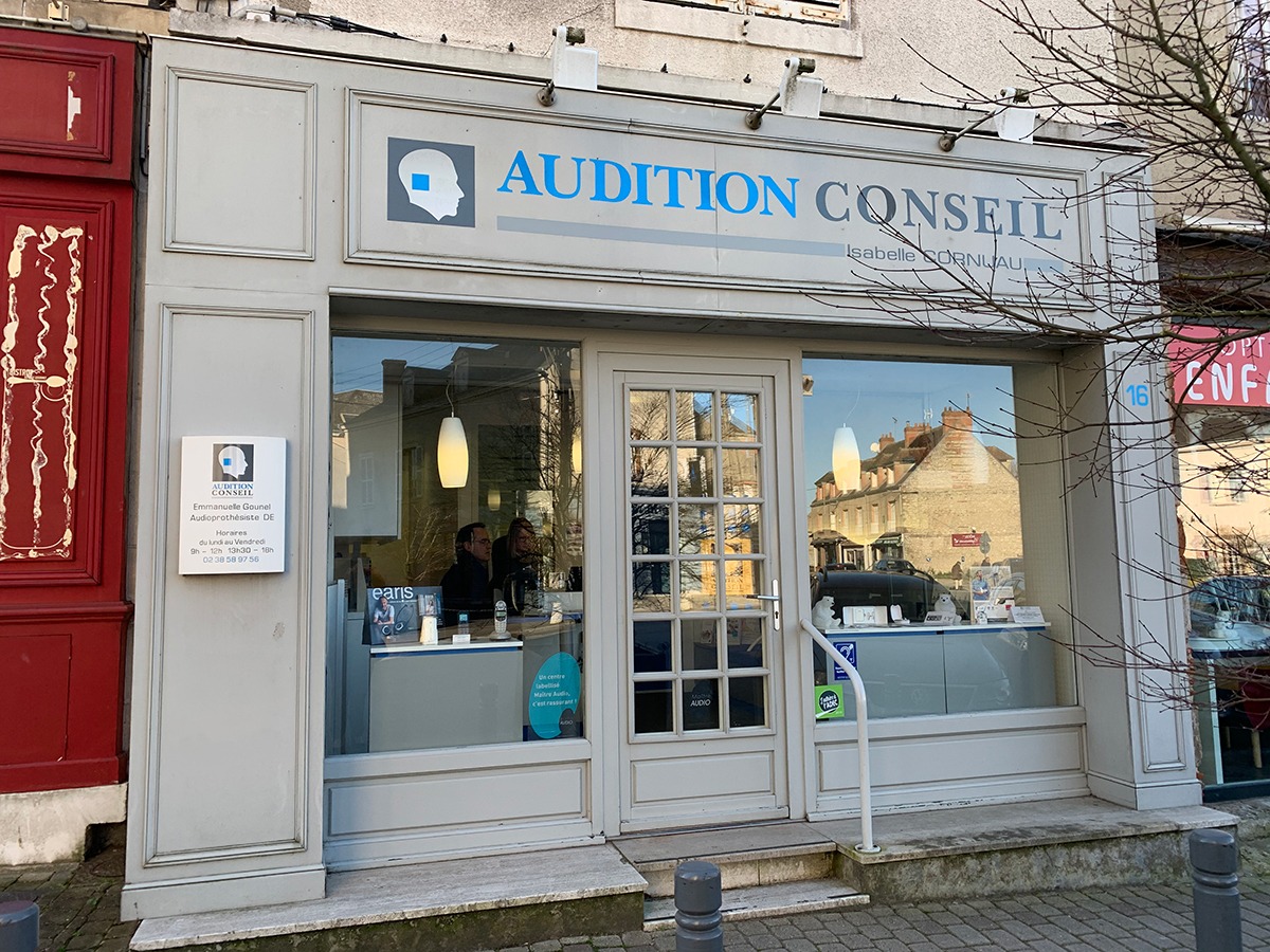 devanture du centre audition conseil à châteauneuf-sur-loire